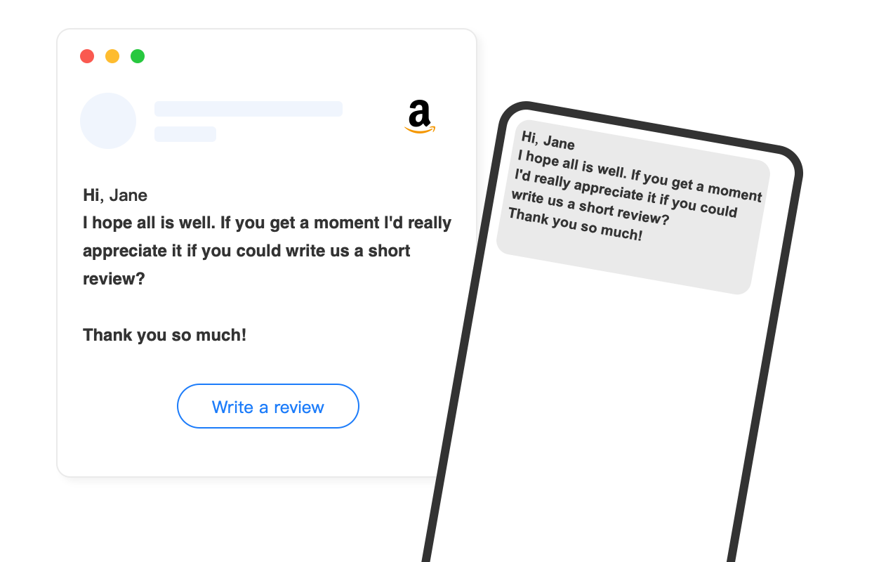 Automated review request system dashboard